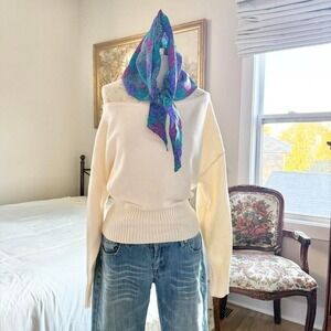 Vintage 80s geometric scarf